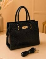 ✨ Elegant White Croco Texture Handbag ✨ - Image 3